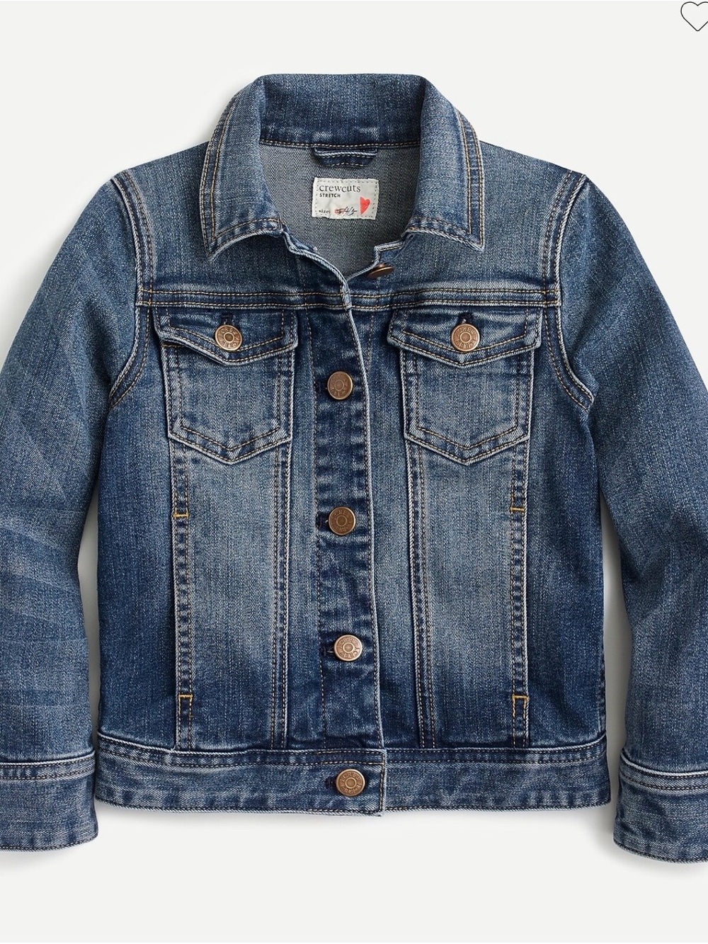 NWT Crewcuts Indigo Blue stretch Denim Jacket, kids 16, XS women